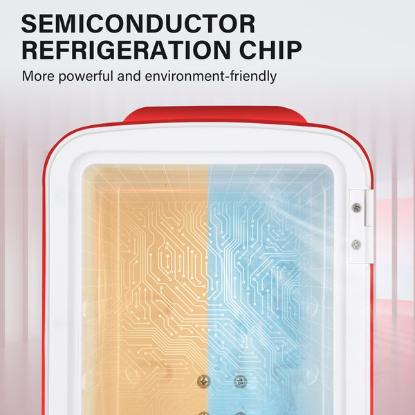 Mondawe 0.14-cu ft Mini Fridge ( Red )