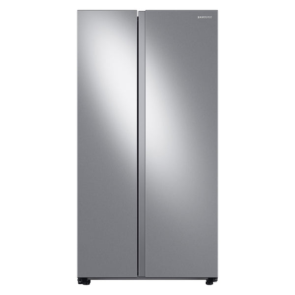 Samsung 28-cu ft Side-by-Side Refrigerator Smart Compatible with Ice Maker with Ice Dispenser ( Fingerprint Resistant Stainless Steel )