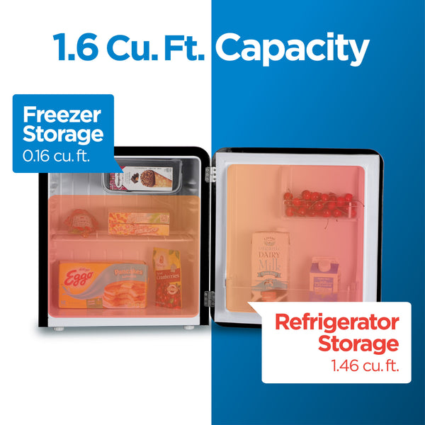 Commercial Cool 1.6-cu ft Mini Fridge with Freezer ( Black )
