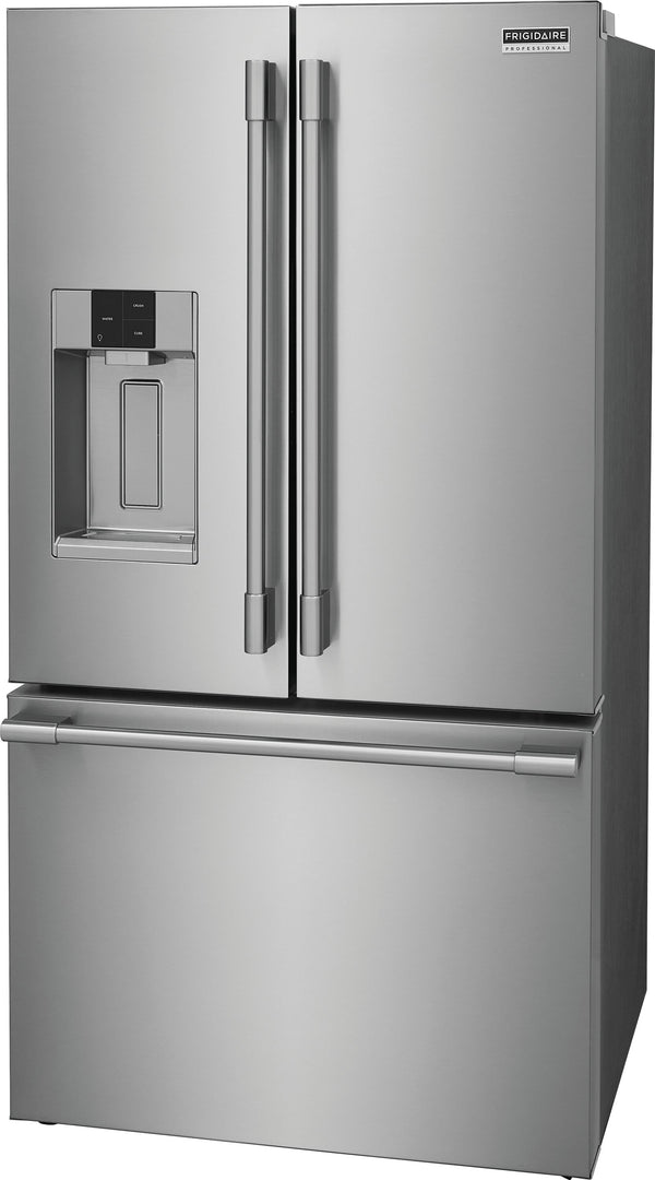 Frigidaire Professional Standard-Depth 27.8-cu ft 3 -Door French Door Refrigerator with Dual Ice Maker with Water and Ice Dispenser ( Smudge-Proof Stainless Steel ) ENERGY STAR Certified