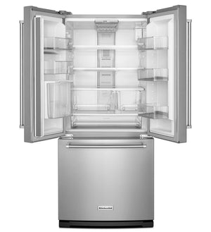 KitchenAid Standard-Depth 19.7-cu ft 3 -Door French Door Refrigerator with Ice Maker with Ice Dispenser ( Stainless Steel )