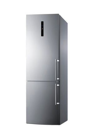 Summit Appliance 10.6-cu ft Counter-Depth Bottom-Freezer Refrigerator Stainless steel doors and gray cabinet ) ENERGY STAR Certified