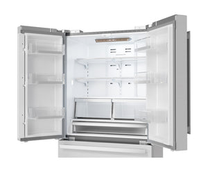 Sharp Counter-Depth 22.5-cu ft 4 -Door French Door Refrigerator with Ice Maker ( Stainless steel ) ENERGY STAR Certified