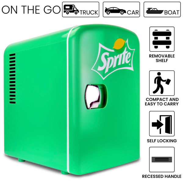 Coca-Cola Sprite 6 Can Portable 4L Cooler/Warmer 0.14-cu ft Mini Fridge ( Green )