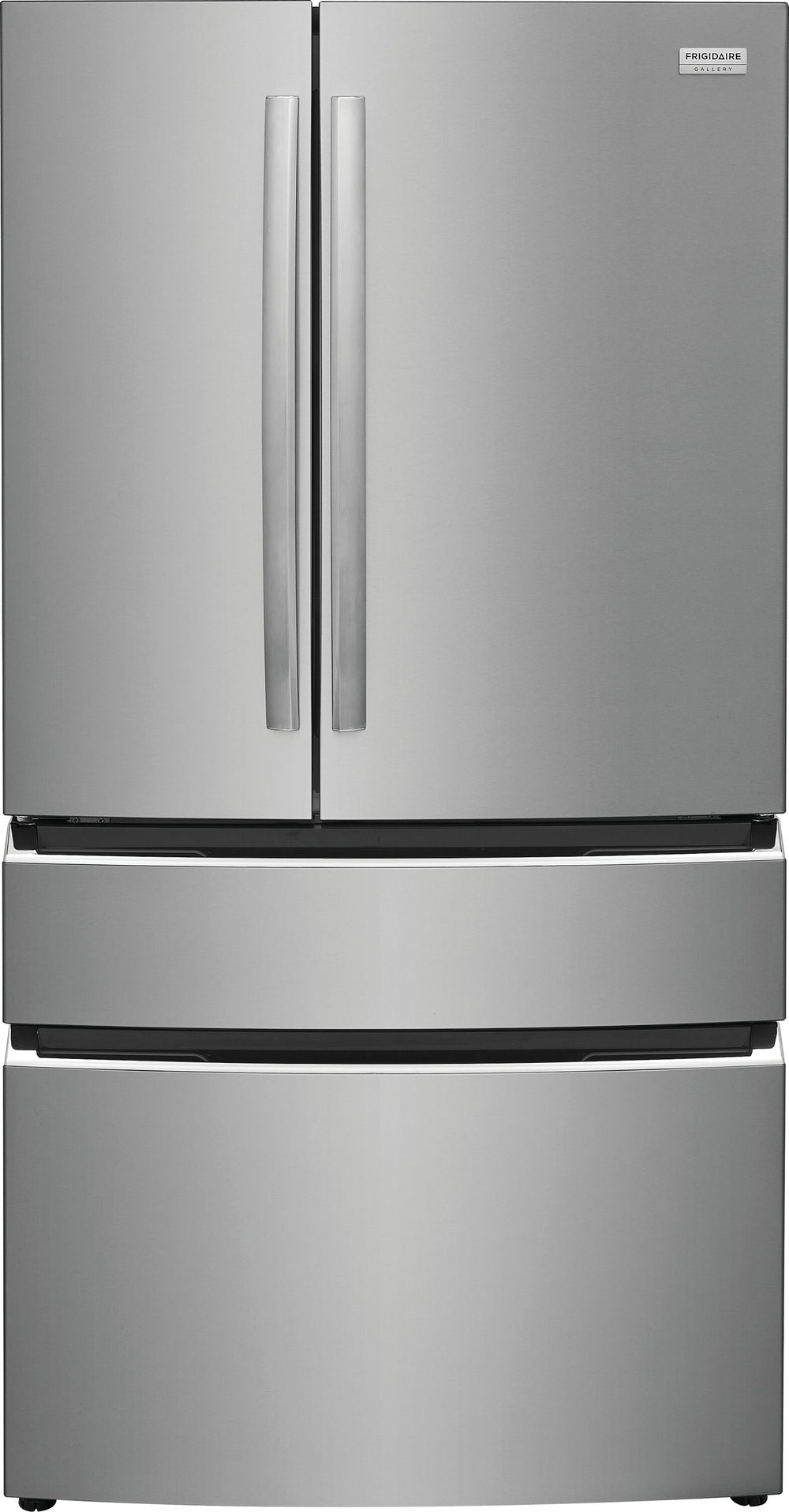 Frigidaire Gallery Counter-Depth 22.1-cu ft 4 -Door French Door Refrigerator with Ice Maker with Water Dispenser ( Fingerprint Resistant Stainless Steel ) ENERGY STAR Certified