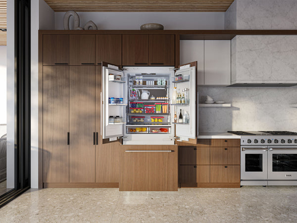 Thor Kitchen Counter-Depth 19.6-cu ft 3 -Door Built-In French Door Refrigerator with Ice Maker with Water Dispenser ( Custom panel ready ) ENERGY STAR Certified