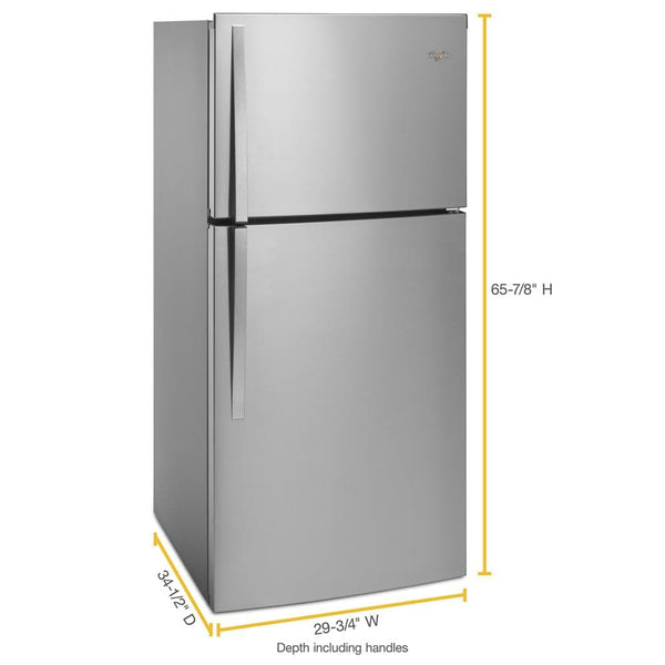 Whirlpool 19.1-cu ft Top-Freezer Refrigerator ( Fingerprint Resistant Metallic Steel )