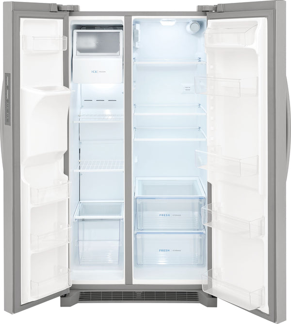 Frigidaire 25.6-cu ft Side-by-Side Refrigerator with Ice Maker ,Water and Ice Dispenser ( Stainless steel ) ENERGY STAR Certified