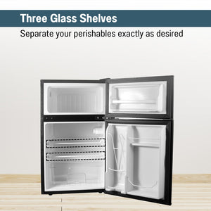 Equator Advanced Appliances 3.2-cu ft Mini Fridge with Freezer ( Stainless ) ENERGY STAR