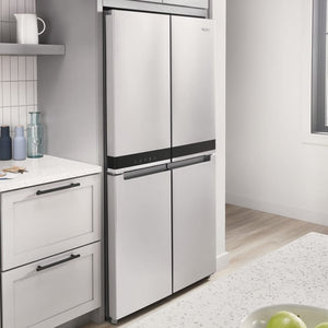 Whirlpool Counter-Depth 19.4-cu ft 4 -Door French Door Refrigerator with Ice Maker ( Fingerprint-Resistant Stainless Finish ) ENERGY STAR Certified