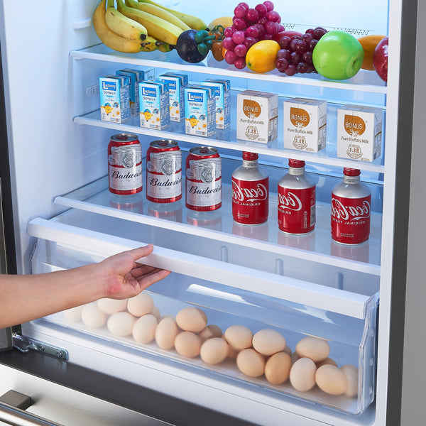 FORNO Milano Espresso 17.2-cu ft Counter-Depth Bottom-Freezer Refrigerator with Ice Maker ( Stainless steel ) ENERGY STAR Certified