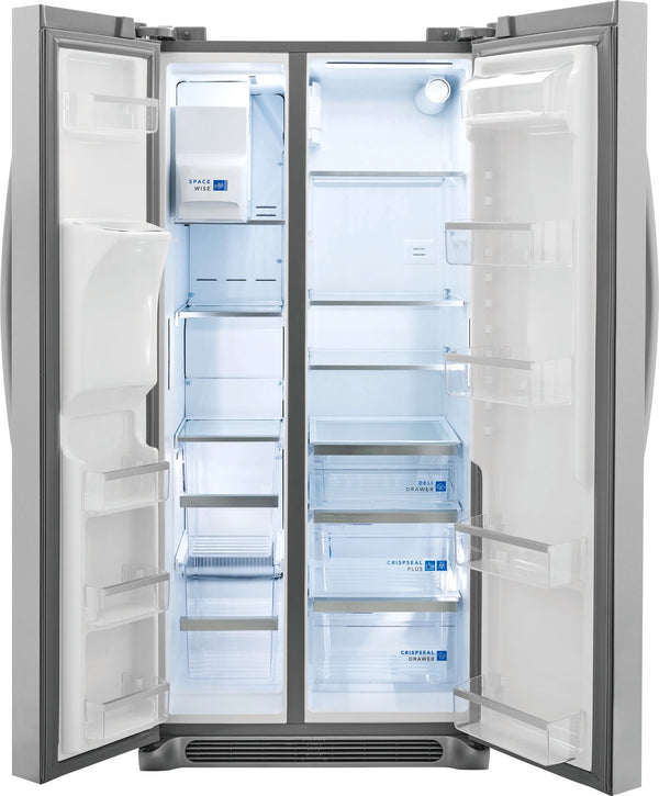 Frigidaire Gallery 22.3-cu ft Side-by-Side Refrigerator with Ice Maker ,Water and Ice Dispenser ( Fingerprint Resistant Stainless Steel ) ENERGY STAR Certified