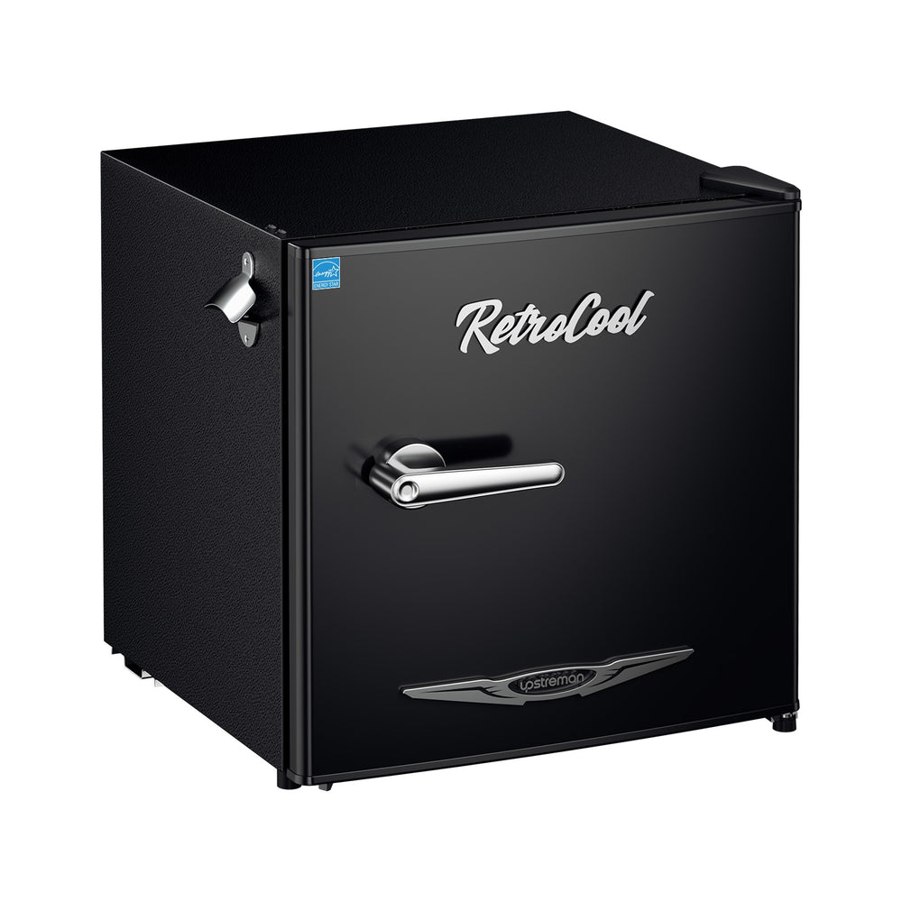Upstreman 1.7-cu ft Retro Mini Fridge(Black)ENERGY STAR