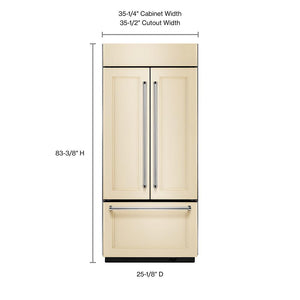 KitchenAid Standard-Depth 20.8-cu ft 3 -Door Built-In French Door Refrigerator with Ice Maker ( Panel Ready )