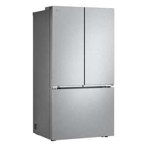 LG Counter-Depth 26.5-cu ft 3 -Door Smart Compatible French Door Refrigerator with Ice Maker with Water Dispenser ( PrintProof Stainless Steel ) ENERGY STAR Certified
