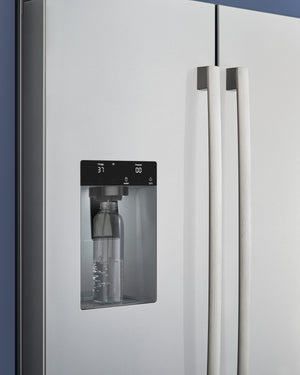 Bosch Counter-Depth 500 Series 21.6-cu ft 3 -Door Smart Compatible French Door Refrigerator with Ice Maker with Water and Ice Dispenser ( Stainless Steel ) ENERGY STAR Certified