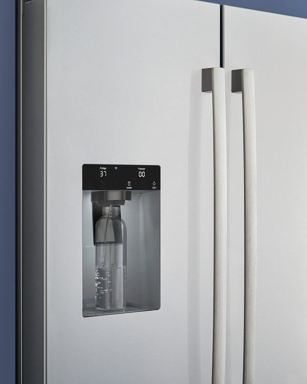 Bosch Standard-Depth 500 Series 26-cu ft 3 -Door Smart Compatible French Door Refrigerator with Ice Maker with Water and Ice Dispenser ( Stainless Steel ) ENERGY STAR Certified