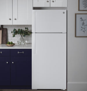 GE 15.6-cu ft Top-Freezer Refrigerator ( White )