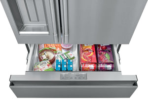 Frigidaire Professional Counter-Depth 21.4-cu ft 4 -Door French Door Refrigerator with Dual Ice Maker with Water and Ice Dispenser ( Smudge-Proof Stainless Steel ) ENERGY STAR Certified