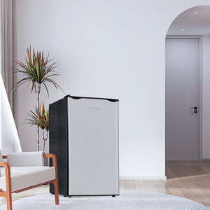 Jeremy Cass 3.2-cu ft Mini Fridge with Freezer ( Silver ) ENERGY STAR