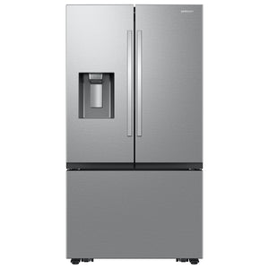 Samsung Standard-Depth Mega Capacity 30.5-cu ft 3 -Door Smart Compatible French Door Refrigerator Triple with Water and Ice Dispenser ( Fingerprint Resistant Stainless Steel ) ENERGY STAR Certified