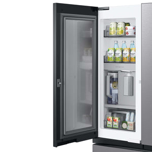 Samsung Bespoke Standard-Depth Beverage Center 30.1-cu ft 3 -Door Smart Compatible French Door Refrigerator with Dual Ice Maker with Water Dispenser and Door within Door ( Stainless Steel - All Panels ) ENERGY STAR Certified