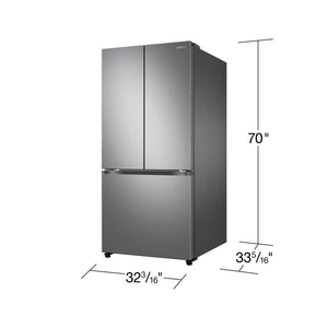 Samsung Standard-Depth Inner Beverage Center 24.5-cu ft 3 -Door Smart Compatible French Door Refrigerator with Dual Ice Maker with Water Dispenser ( Fingerprint Resistant Stainless Steel ) ENERGY STAR Certified