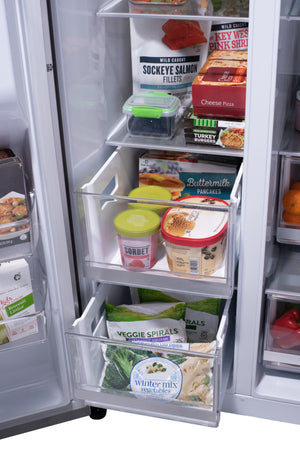 LG InstaView Craft Ice 27.1-cu ft Side-by-Side Refrigerator Smart Compatible with Dual Ice Maker ,Water and Ice Dispenser ( PrintProof Stainless Steel ) ENERGY STAR Certified