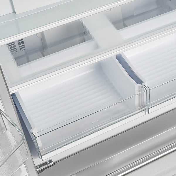 FORNO Counter-Depth Moena 19.2-cu ft 4 -Door French Door Refrigerator with Ice Maker with Ice Dispenser ( Stainless steel )