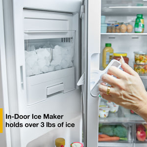 Whirlpool Standard-Depth 29.58-cu ft 3 -Door French Door Refrigerator with Dual Ice Maker with Water and Ice Dispenser ( White ) ENERGY STAR Certified