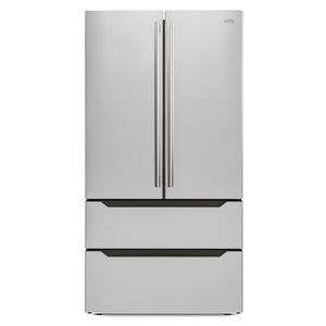 KoolMore Counter-Depth 22.5-cu ft 4 -Door French Door Refrigerator with Ice Maker ( Stainless steel )