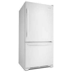 Amana 22.1-cu ft Standard-Depth Bottom-Freezer Refrigerator Ice Maker Optional (sold separately) ( White )