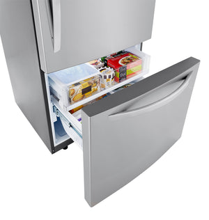 LG 25.5-cu ft Standard-Depth Bottom-Freezer Refrigerator with Ice Maker ( PrintProof Stainless Steel ) ENERGY STAR Certified