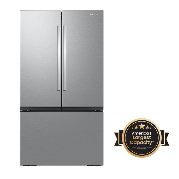 Samsung Standard-Depth Mega Capacity 31.5-cu ft 3 -Door Smart Compatible French Door Refrigerator with Dual Ice Maker with Water Dispenser ( Fingerprint Resistant Stainless Steel ) ENERGY STAR Certified
