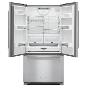 KitchenAid Counter-Depth 21.9000-cu ft 3 -Door French Door Refrigerator with Ice Maker with Water Dispenser ( Stainless steel )