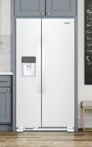 Whirlpool 24.6-cu ft Side-by-Side Refrigerator with Ice Maker ,Water and Ice Dispenser ( White ) ENERGY STAR Certified
