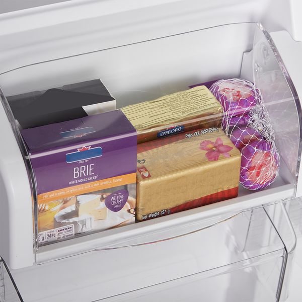 Midea Fingerprint Resistant 20.5-cu ft Top-Freezer Refrigerator ( White ) Garage Ready ENERGY STAR Certified