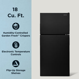 Amana 18.2-cu ft Top-Freezer Refrigerator ( Black )