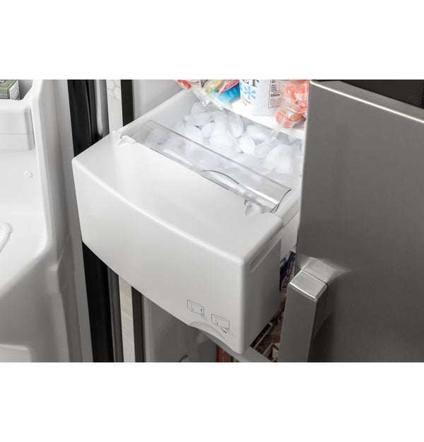 GE 25.3-cu ft Side-by-Side Refrigerator with Ice Maker ,Water and Ice Dispenser ( Stainless Steel )
