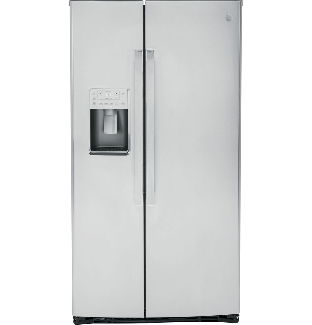 GE Profile 21.9-cu ft Counter-Depth Side-by-Side Refrigerator with Ice Maker ,Water and Ice Dispenser ( Stainless Steel )