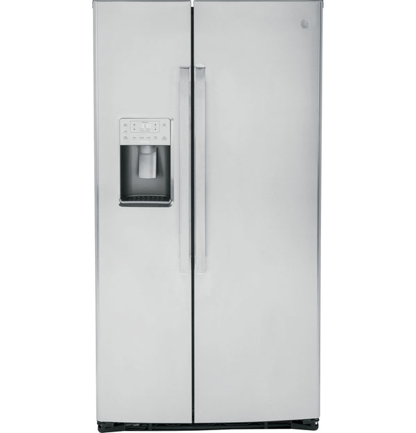 GE Profile 21.9-cu ft Counter-Depth Side-by-Side Refrigerator with Ice Maker ,Water and Ice Dispenser ( Stainless Steel )