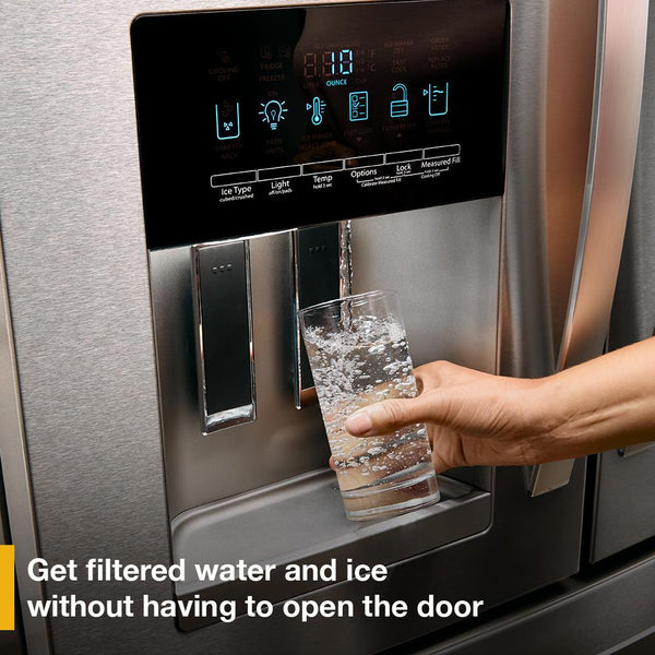 Whirlpool Standard-Depth 24.5-cu ft 4 -Door French Door Refrigerator with Ice Maker with Water and Ice Dispenser ( White ) ENERGY STAR Certified