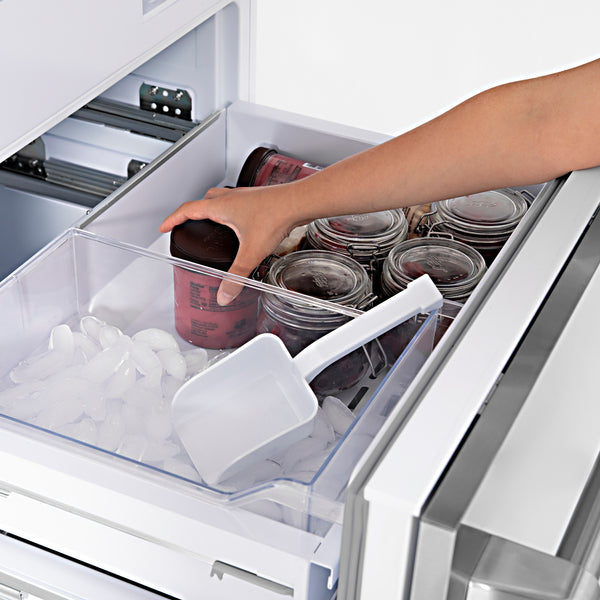 ZLINE KITCHEN & BATH Counter-Depth 32.2-cu ft 4 -Door Built-In French Door Refrigerator with Ice Maker with Water and Ice Dispenser ( Panel-Ready ) ENERGY STAR Certified