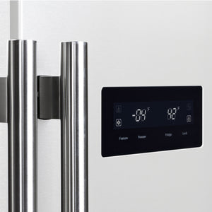 FORNO Salerno Espresso 15.62-cu ft Counter-Depth Side-by-Side Refrigerator ( White )