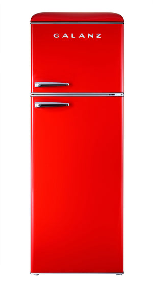 Galanz 12.0-cu ft Counter-Depth Top-Freezer Refrigerator ( Hot Rod Red ) ENERGY STAR Certified