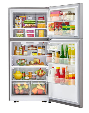 LG 20.2-cu ft Top-Freezer Refrigerator ( Stainless Steel ) ENERGY STAR Certified
