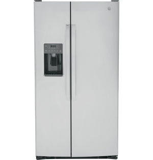 GE 25.3-cu ft Side-by-Side Refrigerator with Ice Maker ,Water and Ice Dispenser ( Stainless steel ) ENERGY STAR Certified