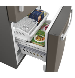 GE 20.9-cu ft Standard-Depth Bottom-Freezer Refrigerator with Ice Maker ( Slate ) ENERGY STAR Certified