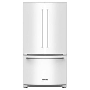 KitchenAid Counter-Depth 20-cu ft 3 -Door French Door Refrigerator with Ice Maker ( White ) ENERGY STAR Certified