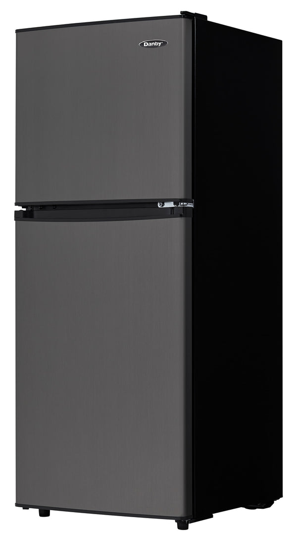 Danby 4.7-cu ft Mini Fridge with Freezer ( Black Stainless ) ENERGY STAR